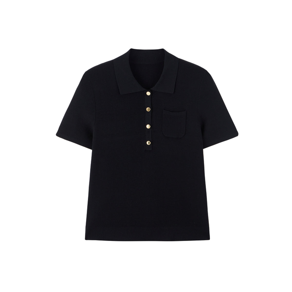 Women's Antibacterial Polo-Style Knit Top