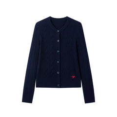 Women's Slim-Fit Cable-Knit Cardigan