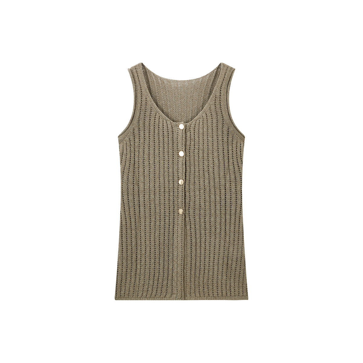Women's V-Neck Fitted Knit Tank Top