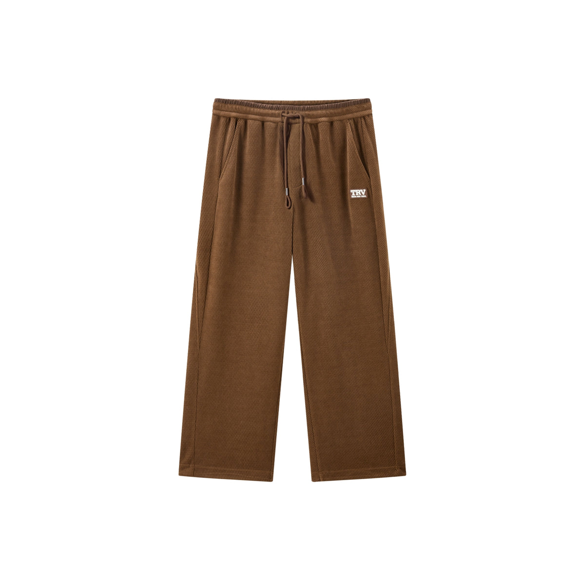 Men's Drawstring Textured Straight Pants