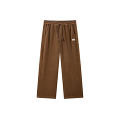 Men's Drawstring Textured Straight Pants