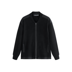 Men's Mixed-Fabric Panel Knit Cardigan