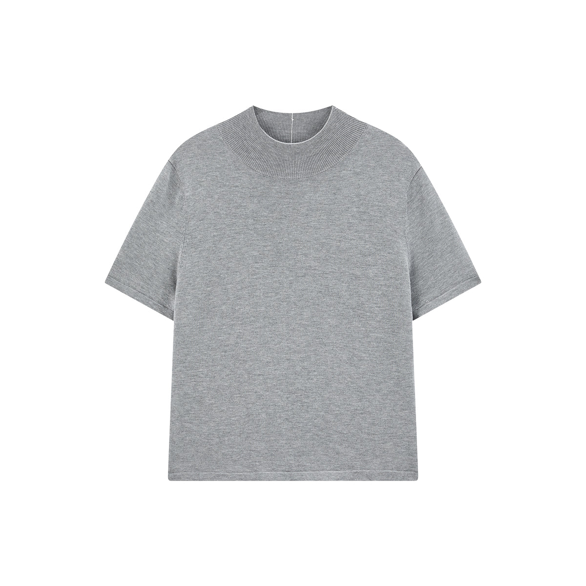 Women's Acetate Short-Sleeve Half Turtleneck Knit Top
