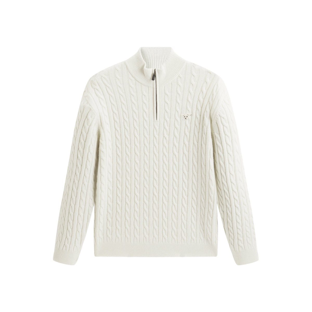 Men's Wool-Blend Cable Knit Textured Sweater