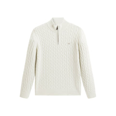 Men's Wool-Blend Cable Knit Textured Sweater