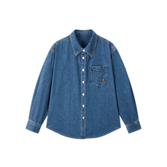 Women's Oversized Cotton Denim Shirt