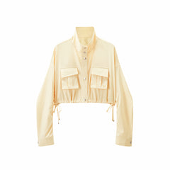 Women's Cropped Utility Oversized Jacket