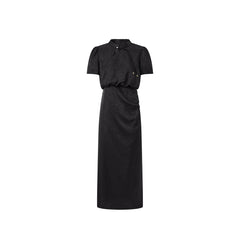 Women's  Chinese-Style Satin Jacquard Midi Dress