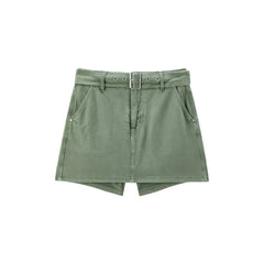 Women's High-Waisted Cotton Denim Shorts