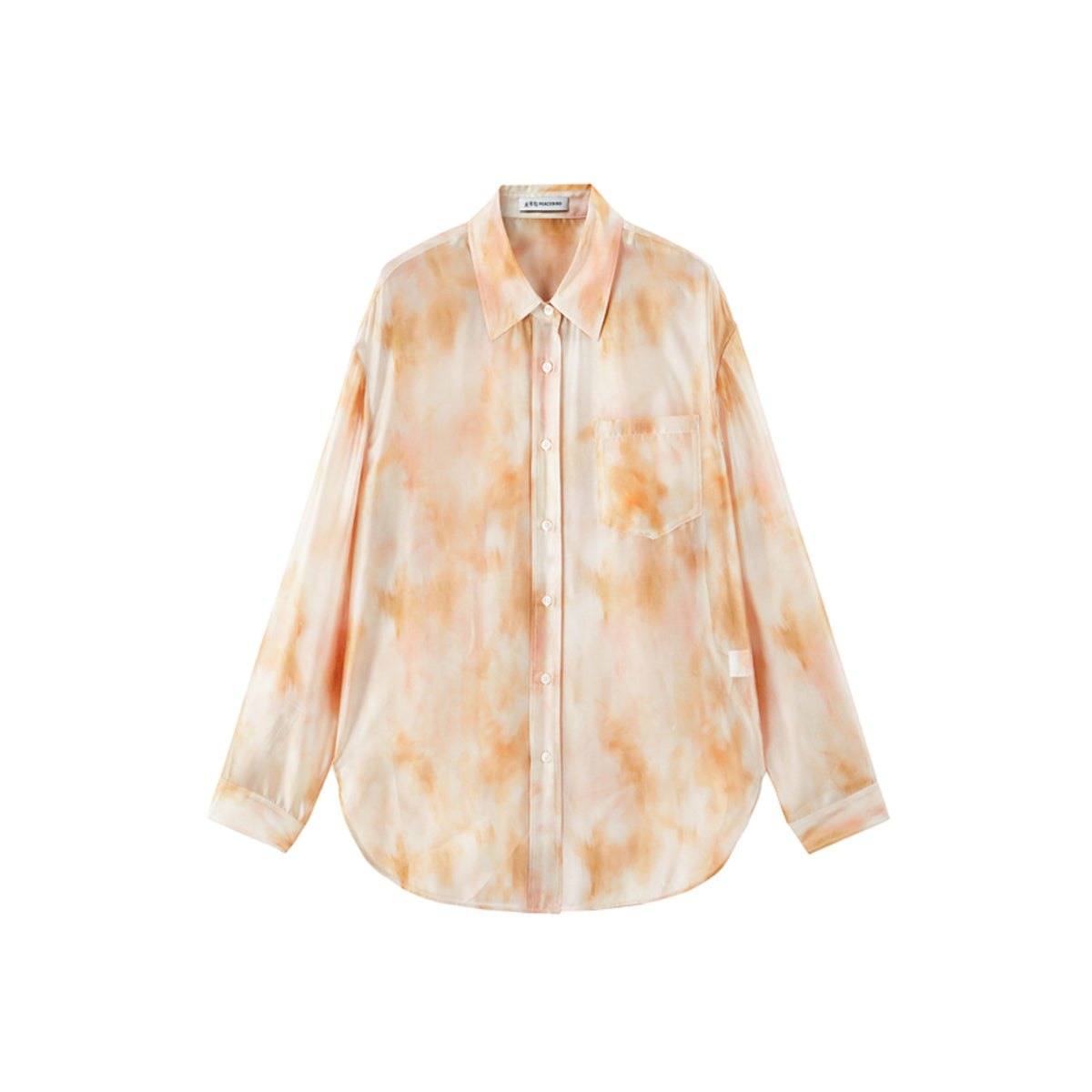 Women's Tie-Dye Sheer Chiffon Shirt