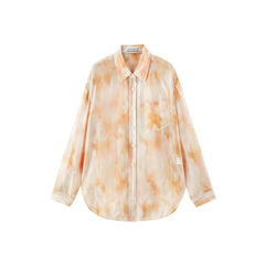Women's Tie-Dye Sheer Chiffon Shirt