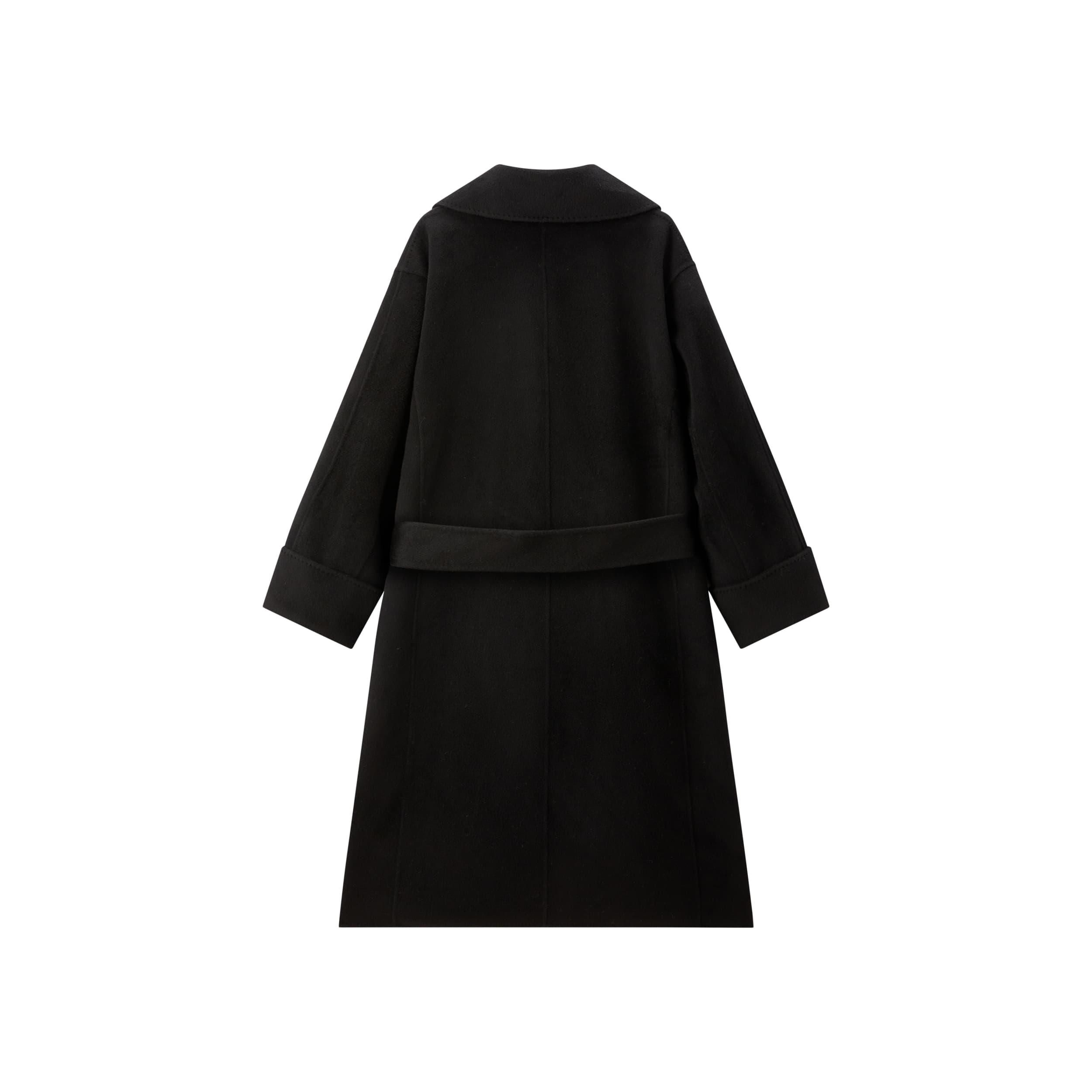 Women's Double-Breasted Belted Wool Coat