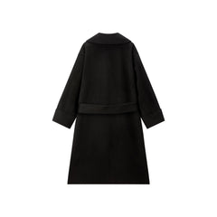 Women's Double-Breasted Belted Wool Coat