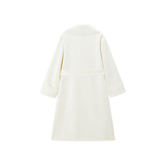 Women's Double-Breasted Belted Wool Coat