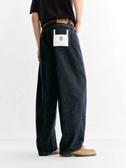 Men's Vintage Jeans with Contrast Topstitching