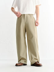 Men's Basic Cotton Wide-Leg Casual Pants