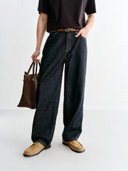 Men's Vintage Jeans with Contrast Topstitching