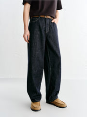 Men's Vintage Jeans with Contrast Topstitching