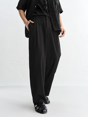 Men's Basic Textured Straight-Leg Pants