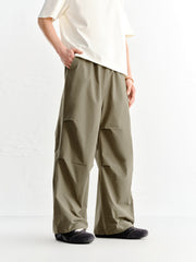 Men's Pleated Wide-Leg Cargo Pants