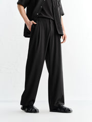 Men's Basic Textured Straight-Leg Pants