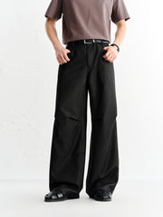 Men's Black Wide-Leg Denim Pants