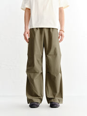 Men's Pleated Wide-Leg Cargo Pants