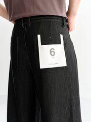 Men's Black Wide-Leg Denim Pants
