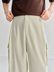 Men's Acetate Straight-Leg Cargo Pants