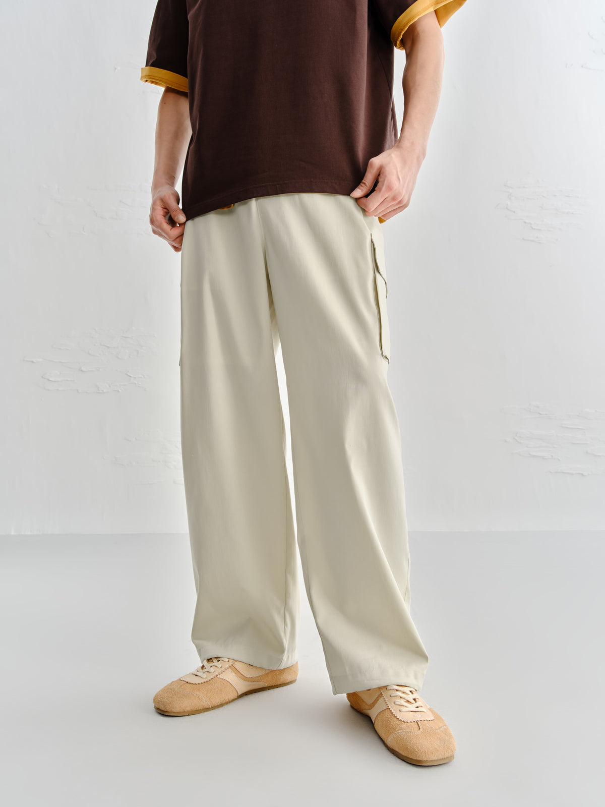 Men's Acetate Straight-Leg Cargo Pants