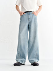 Men's Lightweight Washed Straight-Leg Jeans