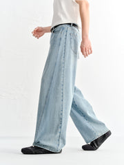 Men's Lightweight Washed Straight-Leg Jeans