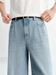 Men's Lightweight Washed Straight-Leg Jeans