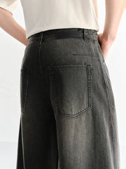 Men's Gradient Washed Wide-Leg Jeans