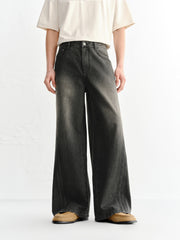 Men's Gradient Washed Wide-Leg Jeans