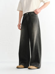Men's Gradient Washed Wide-Leg Jeans