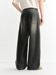 Men's Gradient Washed Wide-Leg Jeans