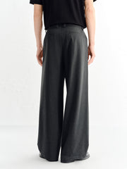 Men's Pleated Wide-Leg Trousers