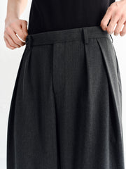 Men's Pleated Wide-Leg Trousers