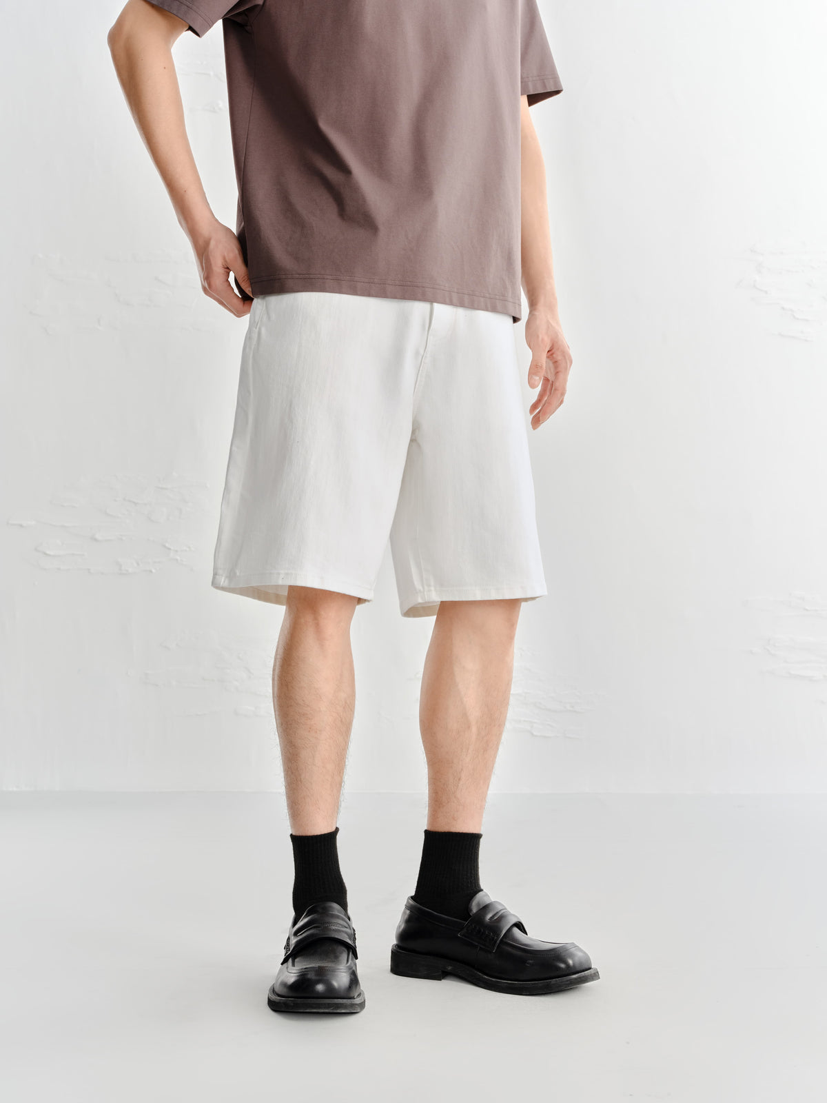 Men's Basic Straight-Leg Denim Shorts