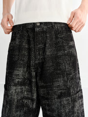 Men's Jacquard Wide-Leg Shorts