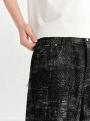 Men's Jacquard Wide-Leg Shorts