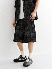Men's Jacquard Wide-Leg Shorts