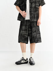Men's Jacquard Wide-Leg Shorts