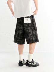 Men's Jacquard Wide-Leg Shorts
