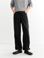 Men's Elastic-Waist Lyocell Straight-Leg Jeans