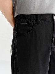 Men's Elastic-Waist Lyocell Straight-Leg Jeans