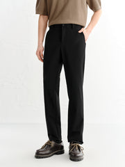 Men's Slim-Fit Embroidered Waistband Trousers