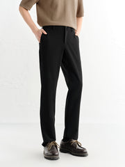 Men's Slim-Fit Embroidered Waistband Trousers