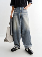 Men's Vintage Washed Tapered Jeans